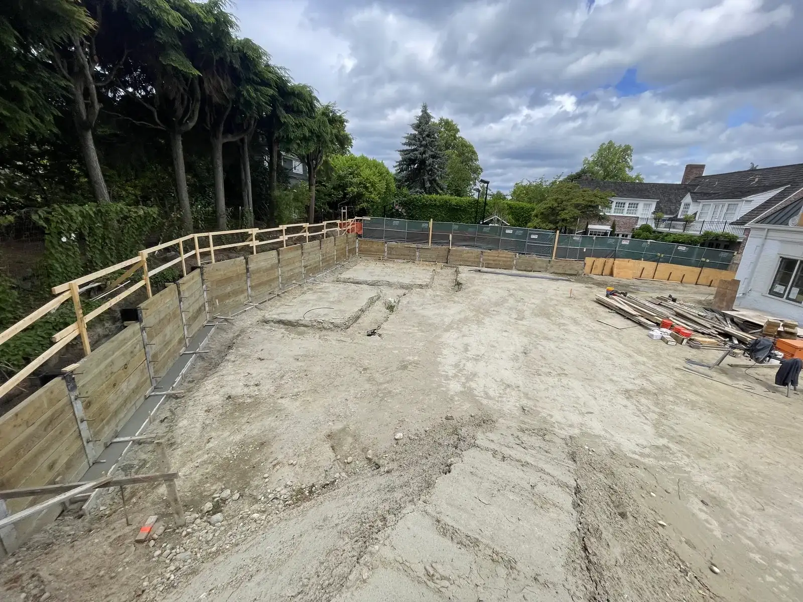 Graded and cleared building site ready for foundation work